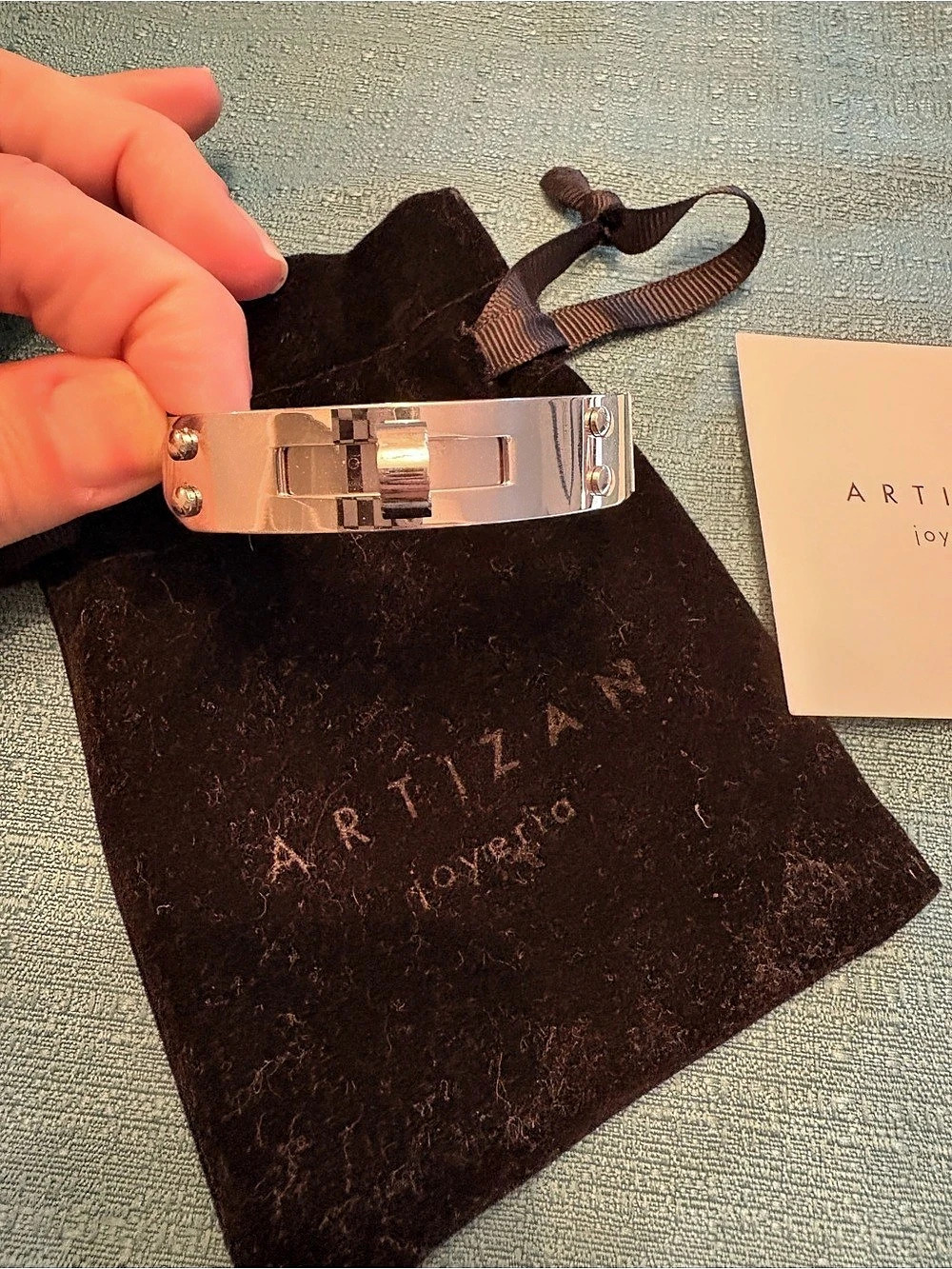 Artizan Stainless Steel Cuff Bracelet in Silver NWT